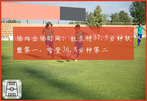 场均出场时间：杜兰特37.5分钟联盟第一，哈登36.8分钟第二